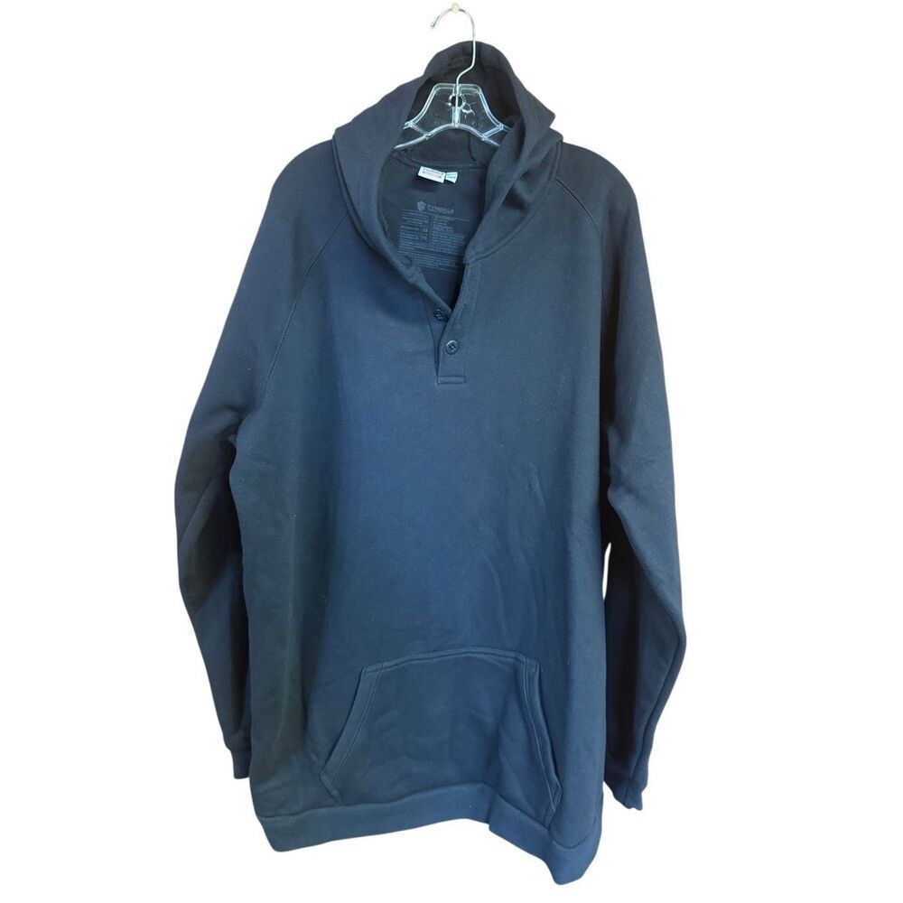 Tyndale men's Flame Resistant Henley hoodie sweatshirt, Sz 3XL Black
